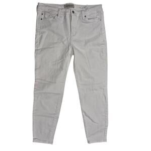 Liverpool Ankle Skinny White Denim Jeans Sz 14/27